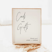 ミニマリスト カードとギフトのサイン モダンウェディング ポスター