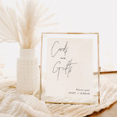 ミニマリスト カードとギフトのサイン モダンウェディング ポスター