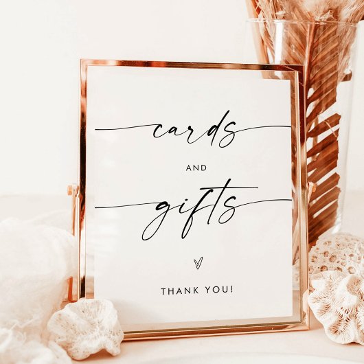 ミニマリスト カードとギフト サイン | モダン ウェディング