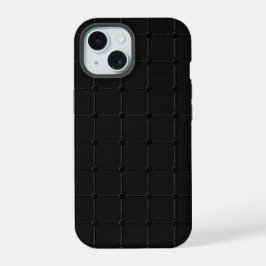 ミニマリスト カーボンブラック インダストリアルグリッド ジオメトリック iPhone 15ケース