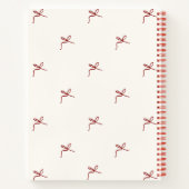 ミニマリスト ガーリー コケッタ リボン スパイラル ノートブック (裏面)