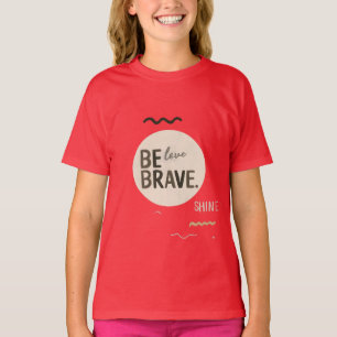 ミニマリスト キッズTシャツ 励ましのニュートラルなグラフィック Tシャツ
