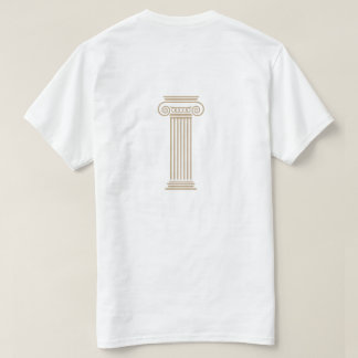ミニマリスト ギリシャ コラム ロープ ノット Tシャツ