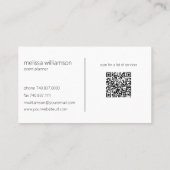 ミニマリスト・クイーンアンズ・レースQRコード 名刺 (裏面)