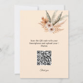 ミニマリスト クラシック スクリプト ウェディング インビテ 招待状 (裏面)