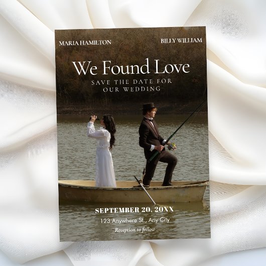 ミニマリスト クラシック ロマンス フォト ノベル ウェディング セーブザデート