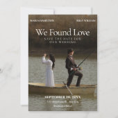 ミニマリスト クラシック ロマンス フォト ノベル ウェディング セーブザデート (正面)