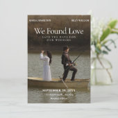 ミニマリスト クラシック ロマンス フォト ノベル ウェディング セーブザデート (スタンド正面)