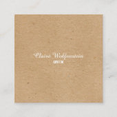 ミニマリスト クラフト モダン プロフェッショナル スクエア名刺 (正面)