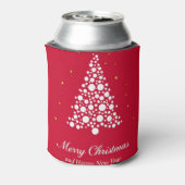 ミニマリスト クリスマスツリー イラスト 缶クーラー (缶裏面)