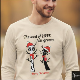 ミニマリスト クール クリスマス トナカイ ツリー グラフィック トライブレンドTシャツ