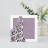 ミニマリスト グラマー ファッションイラストレーション アートカード 招待状 (スタンド正面)