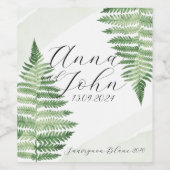 ミニマリスト グリーンファーン ワインラベル (シングルラベル)