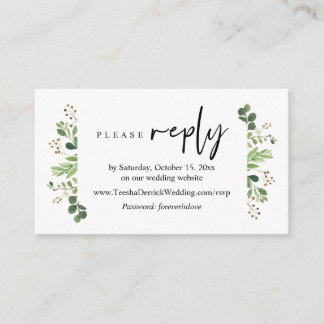 ミニマリスト・グリーンリモダンーのオンライン出欠確認  エンクロージャーカード