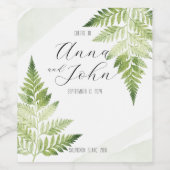 ミニマリスト グリーン フェルン ワインラベル (シングルラベル)