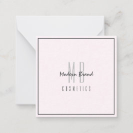 ミニマリスト・グレイ・ピンク・シック・ビジネスありがとう ノートカード