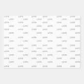 ミニマリスト・グレモダンー・ハートズ・バレンタイン・デー ラッピングペーパーシート (正面3)