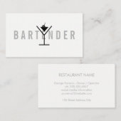 ミニマリスト/グレー文字(Martini Icon) 名刺 (正面/裏面)