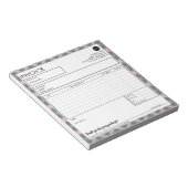 ミニマリスト グレー プライド ボーダー インボイス テンプレート ノートパッド (アングル)