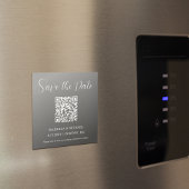 ミニマリスト・グレー |日付の保存 | QRコード |マグネット