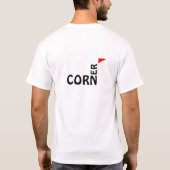 ミニマリスト「コーナー」タイポグラフィーデザイン Tシャツ (裏面)