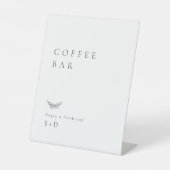ミニマリスト コーヒーバー ウェディングサイン 台座サイン (正面)