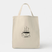 ミニマリスト コーヒー好き トートバッグ (裏面)
