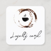 ミニマリスト コーヒー ショップ カップ スタイン ロイヤルティ カード (正面)