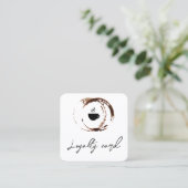 ミニマリスト コーヒー ショップ カップ スタイン ロイヤルティ カード (スタンド正面)