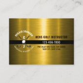 ミニマリスト ゴルフ モノグラム デザイン 名刺 (裏面)