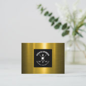 ミニマリスト ゴルフ モノグラム デザイン 名刺 (スタンド正面)