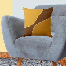 ミニマリスト ゴールデンイエロー & ブラウン クォーター シェイプ  