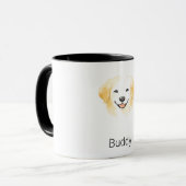ミニマリスト ゴールデンレトリバー 犬 名前入り マグカップ (正面左)