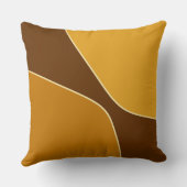 ミニマリスト ゴールドイエロー & ブラウン クォーター シェイプ   クッション (裏面)