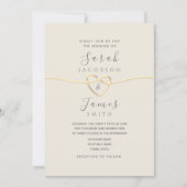 ミニマリスト ゴールドスクリプト ウェディング招待状 招待状 (正面)