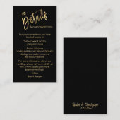 ミニマリスト ゴールドディテール ウェディング インサート 封入カード エンクロージャーカード (正面/裏面)