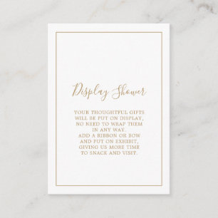 ミニマリスト ゴールド ディスプレイ シャワー エンクロージャーカード