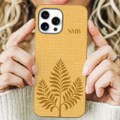 ミニマリスト ゴールド ボタニカル モノグラム Case-Mate iPhoneケース
