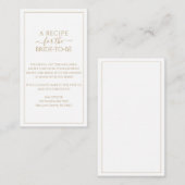ミニマリスト ゴールド レシピ リクエスト カード (正面/裏面)