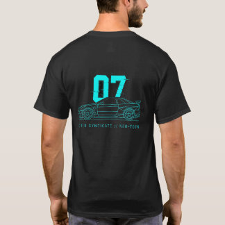 ミニマリスト サイバーパンク No 07 Blockcore Tシャツ
