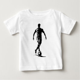 ミニマリスト サッカー選手 シルエット アート Tシャツ