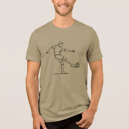 ミニマリスト サッカー ラインアート グラフィックTシャツ トライブレンドＴシャツ