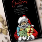 ミニマリスト サンタ クリスマス パーティー 招待状, クリスマス 招待状