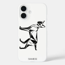ミニマリスト・シャム猫 幾何学 iPhone / Samsung  16ケース