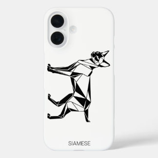 ミニマリスト・シャム猫 幾何学 iPhone / Samsung  16ケース