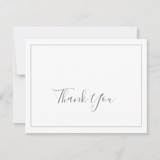 ミニマリスト・シルバーサンキューカード サンキューカード (正面)