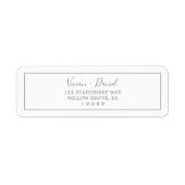 ミニマリスト・シルバー差出人住所ラベル ラベル (正面)
