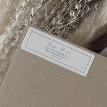 ミニマリスト・シルバー差出人住所ラベル