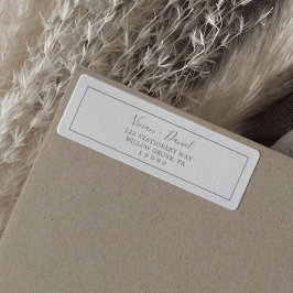 ミニマリスト・シルバー差出人住所ラベル ラベル