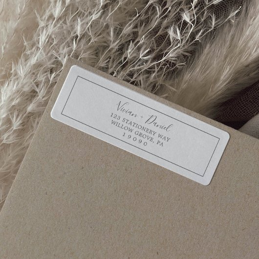 ミニマリスト・シルバー差出人住所ラベル ラベル